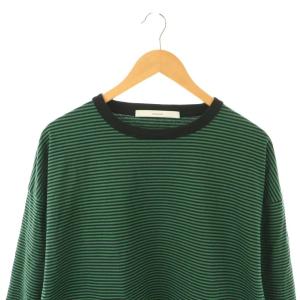 Framework 25AW ミジンボーダーロンT Tシャツ カットソー グリーン ブラック /DF OS