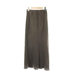25AW キュプラナローAラインスカート ロング チャコール /DF OS
