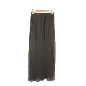 NOBLE 25AW キュプラナローAラインスカート ロング チャコール /DF OS