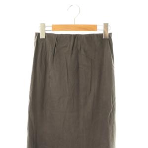 NOBLE 25AW キュプラナローAラインスカート ロング チャコール /DF OS