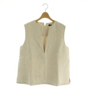 リネン プルオーバーベスト 36 ライトベージュ /MY OS SH