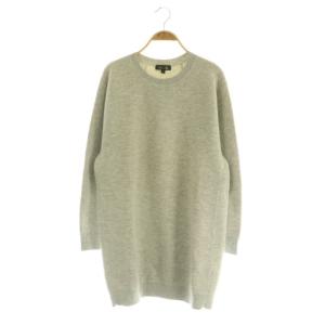 ニットワンピース ミニ 長袖 1 グレー /MY OS SH