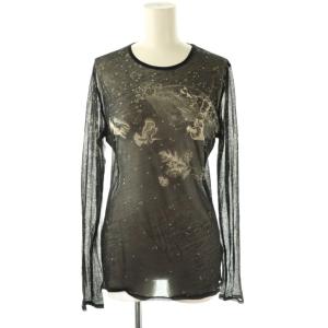 sheer R.P.S print jersey crew neck top