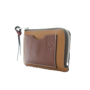 LOEWE 財布 カードケース 小銭入れ ライトキャメル ラウンドファスナー c660z40x04 SH /RI OS