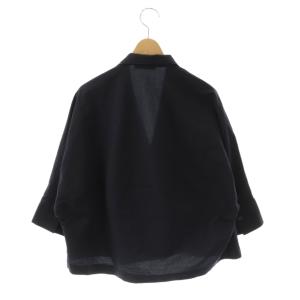 MACPHEE 23SS コットンポリエステルサッカー パジャマシャツジャケット 36 ダークネイビー /ES OS