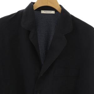 MACPHEE 23SS コットンポリエステルサッカー パジャマシャツジャケット 36 ダークネイビー /ES OS