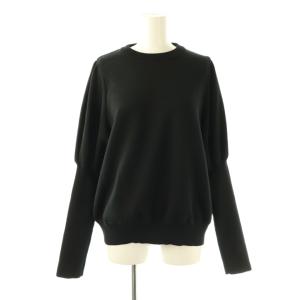 ウールパフスリーブニット セーター 長袖 38 ブラック /HK OS