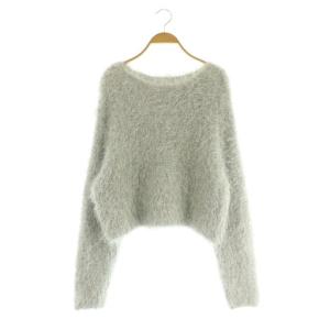 24AW ラメフィルムヤーンニット セーター 長袖 グレー /MY OS