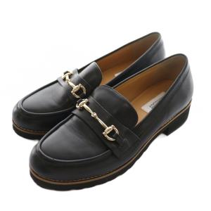 ビットローファー レザー 23.0cm 黒 ブラック 茶 ブラウン /AQ OS