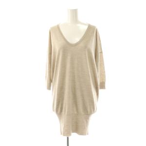 カシミヤシルクニットチュニック 38 ベージュ /DO OS