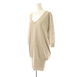 Cruciani カシミヤシルクニットチュニック 38 ベージュ /DO OS