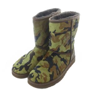 UGG australia CLASSIC SHORT ROWLAND ショートブーツ ウール 25cm カーキ 黒 ブラック 茶色