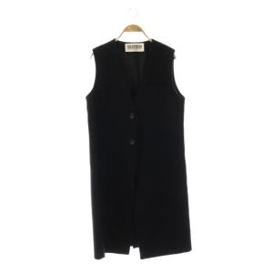 24AW LONG WOOL GILET ジレ ベスト 36 ネイビー 24AMSCO02 /CX OS