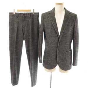 24AW EMMETEXジャージー スーツ セットアップ テーラードジャケット パンツ 40R ブラック