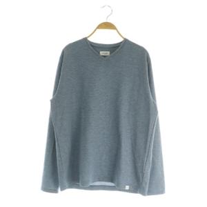 ストレッチミラノリブ VネックロンT Tシャツ 長袖 40 ネイビー /MY OS