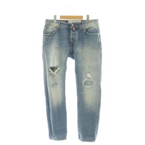 622 ダメージ加工 デニムパンツ ジーンズ 31 ブルー /DF OS