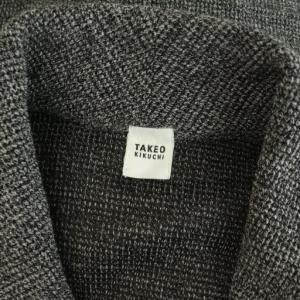 TAKEO KIKUCHI ニットジャケット ショールカラー 2 ブラック /MY OS