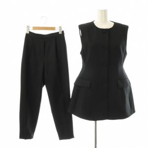 セットアップ ペプラムベスト パンツ 36 ブラック /DO OS