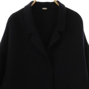 MUSE de Deuxieme Classe ウールアンゴラリバーコート ネイビー