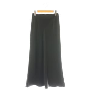 25SS ダブルサテンスカート ロングスカート 36 ブラック /DF OS