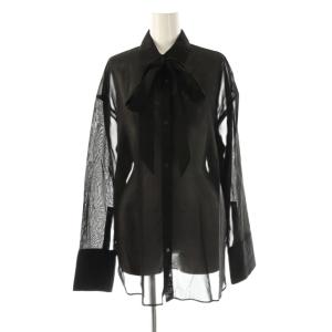 25SS Sheer Voile 2way Shirts シアー ブラック