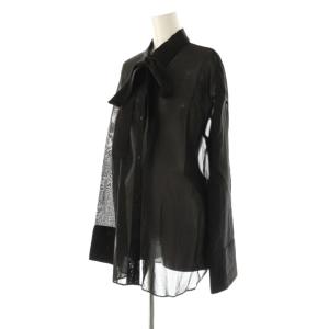 Lisiere L'Appartement 25SS Sheer Voile 2way Shirts シアー ブラック