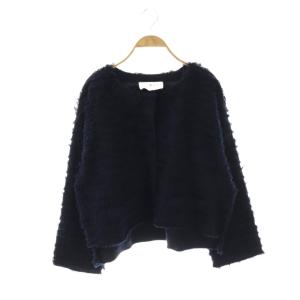 Fringe sweater jacket ジャケット S ネイビー /DO OS SH