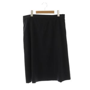 vingt-trois 23SS アイアスマットストレッチ セミフレアスカート 大きいサイズ 48 ネイビー