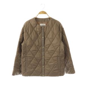 ノーカラー キルティングジャケット 中綿 11 モカブラウン /ES OS