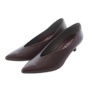 25AW 4.5cm ポインテッド ハイバンプ パンプス 25cm ワインレッド /RI OS
