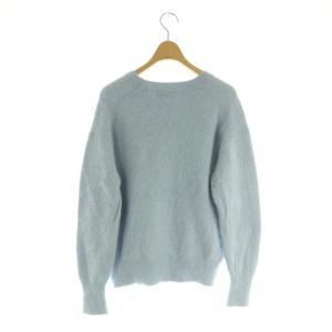 SLOBE IENA 23AW フォックスカシミヤプルオーバー ニット セーター ライトブルー /MI OS