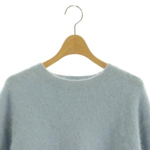 SLOBE IENA 23AW フォックスカシミヤプルオーバー ニット セーター ライトブルー /MI OS