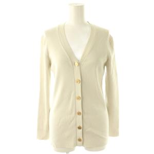 24SS DINER RIB Vネックカーディガン オフホワイト