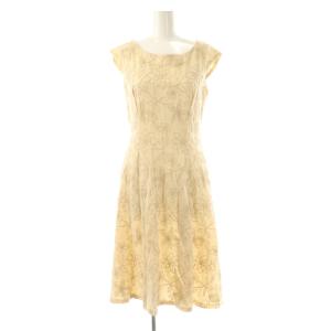 ノースリーブ ワンピース 膝丈 L ベージュ /HK OS