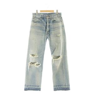 ウェスリーデストロイドジーンズ パンツ ダメージ加工 ボタンフライ 27 ブルー N829 033S