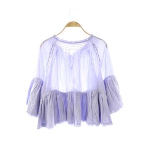 GRACE CONTINENTAL 25AW バルーンカフタントップス ブラウス 七分袖 36 スモークブルー /ES OS SH