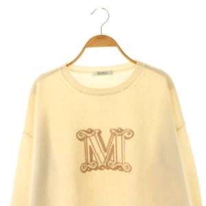 Max Mara EDO Mロゴニットプルオーバー オフホワイト モカ