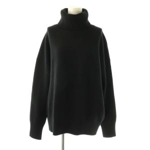 24AW ミドルゲージタートルニット プルオーバー ブラック