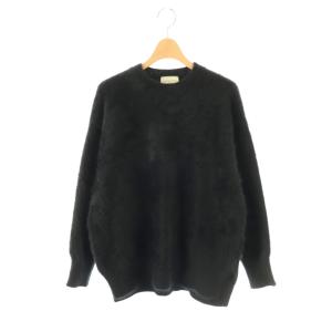 24AW フォックスカシミヤクルーネックニット セーター ブラック /DO OS