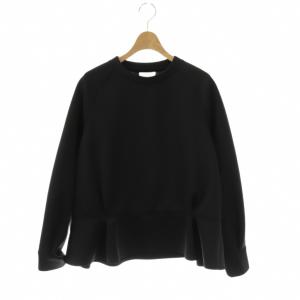 UNITED ARROWS 別注 25SS ペプラム カットソー 36 ブラック /ES OS
