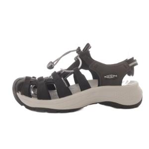 アストリア ウエスト サンダル フラット US7 ブラック×グレー 1023594 /YO23