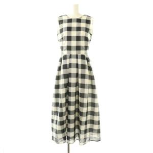 Elisabeth DR ワンピース チェック 36 ブラック ホワイト