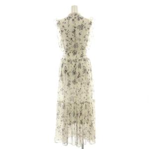 SNIDEL 24SS Sustainaフリルプリントワンピース プリーツ 花柄 1 アイボリー マルチカラー /CX