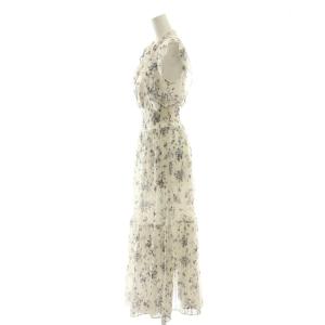 SNIDEL 24SS Sustainaフリルプリントワンピース プリーツ 花柄 1 アイボリー マルチカラー /CX