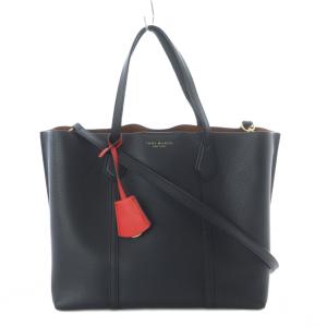 2WAYバッグ ハンド ショルダー レザー 黒 ブラック チャーム付 /RI OS