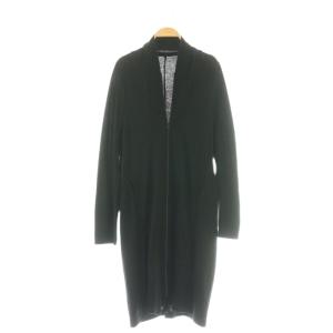 ジップアップ ロングカーディガン ウール 2 ブラック FO-T81-180
