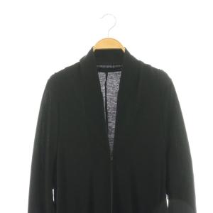Yohji Yamamoto ジップアップ ロングカーディガン ウール 2 ブラック FO-T81-180
