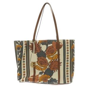 ペリー トリプルコンパートメント プリント トートバッグ 茶 ブラウン マルチカラー /AQ OS