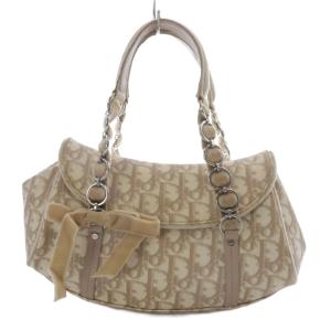 トロッター ロマンティック ハンドバッグ チェーン ベロア ベージュ 01-RU-1015