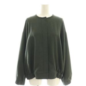 OZAWA TWILL VERNO CREW NECK FLYING BLOUSE ブラウス ノーカラー